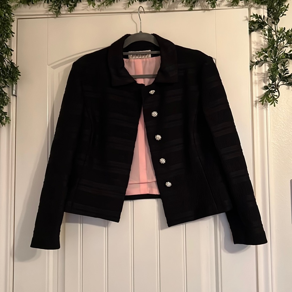 VINTAGE NEIMAN MARCUS BLAZER WITH RHINESTONE BUTTONS SIZE MEDIUM